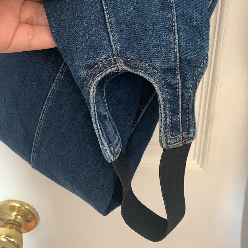 Soft Surroundings Denim Stirrup Pants - Picture 5 of 6
